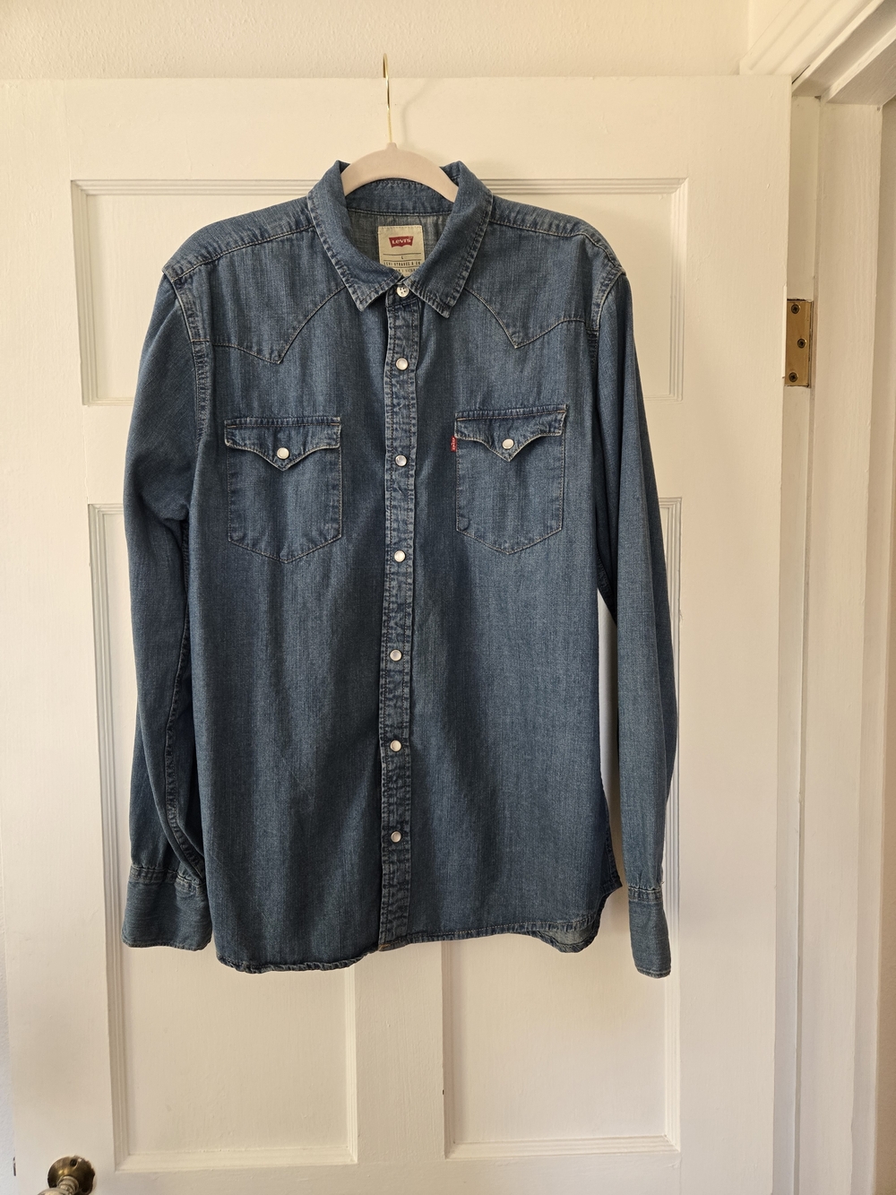 Levi's Women's Blue Denim Western Shirt - Classic Long Sleeve